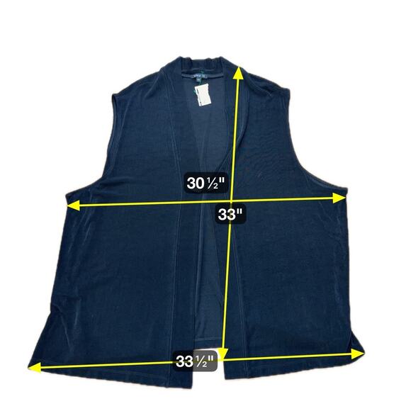 NWT Vikki V 4X‎ Slinky Knit Swing Vest Sleeveless Cardigan Travel Workwear Party - Picture 3 of 8